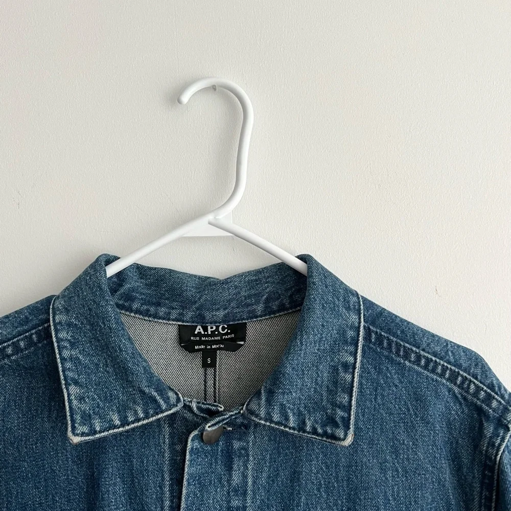 Brand New Men’s 100% Cotton Blue Denim Chore Jacket Size S - Picture 2 of 6